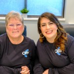 office pair staff posing
