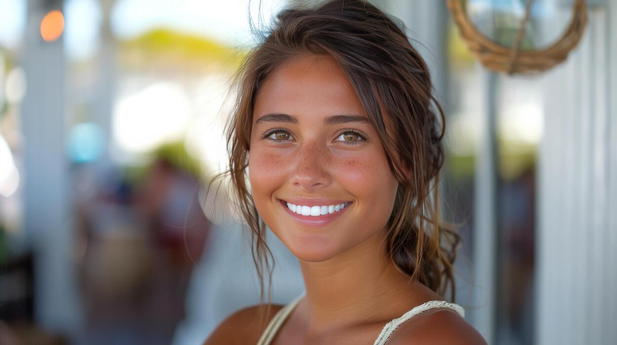 young lady smiling